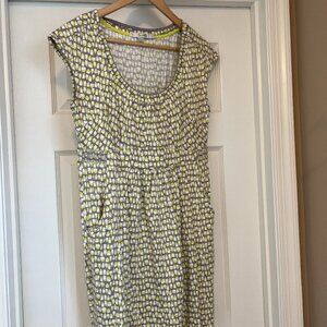 Boden Yellow Jersey Dress, Size 8P